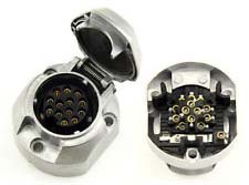 13Pin+1 Trailer Plug Aluminum Socket Trailer Adapter Wire Connector Tow Bars 12V