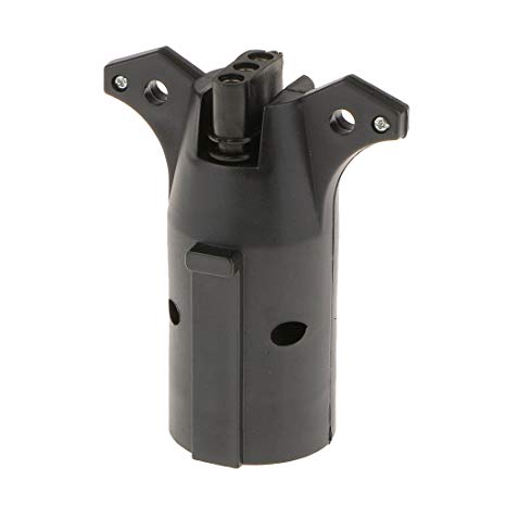 7 Way Round to 4 Way Pin Flat Blade Trailer Light Adapter Plug Connector