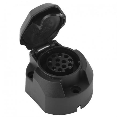 12V 13 Pin Plastic Trailer Plug Socket Wiring Connector Adapter