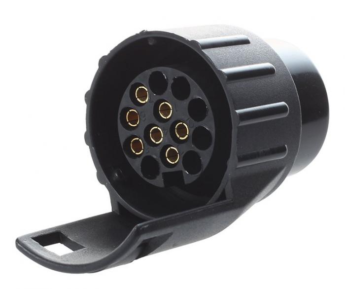 SODIAL(R)7 To 13 Pin Adapter Trailer 12V Caravan Truck Towbar Towing Electrical Converter N Type Plastic)