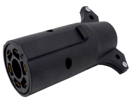 7 Way Round to 4 Way Pin Flat Blade Trailer Light Adapter Plug Connector